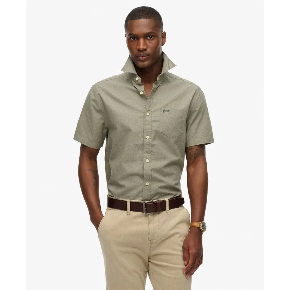 Chemise Superdry Chemise à manches courtes en coton et lin City EU