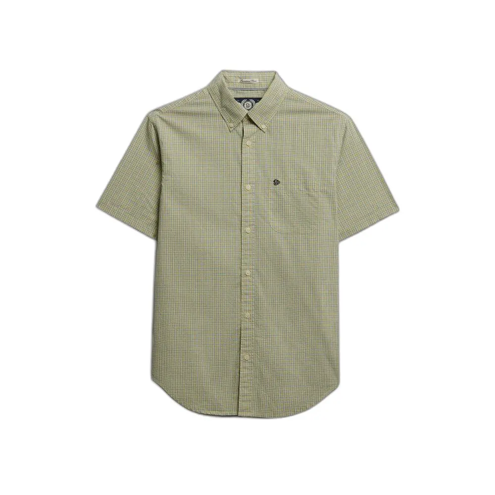 Superdry Herren Gelb Popeline-Hemd Preppy