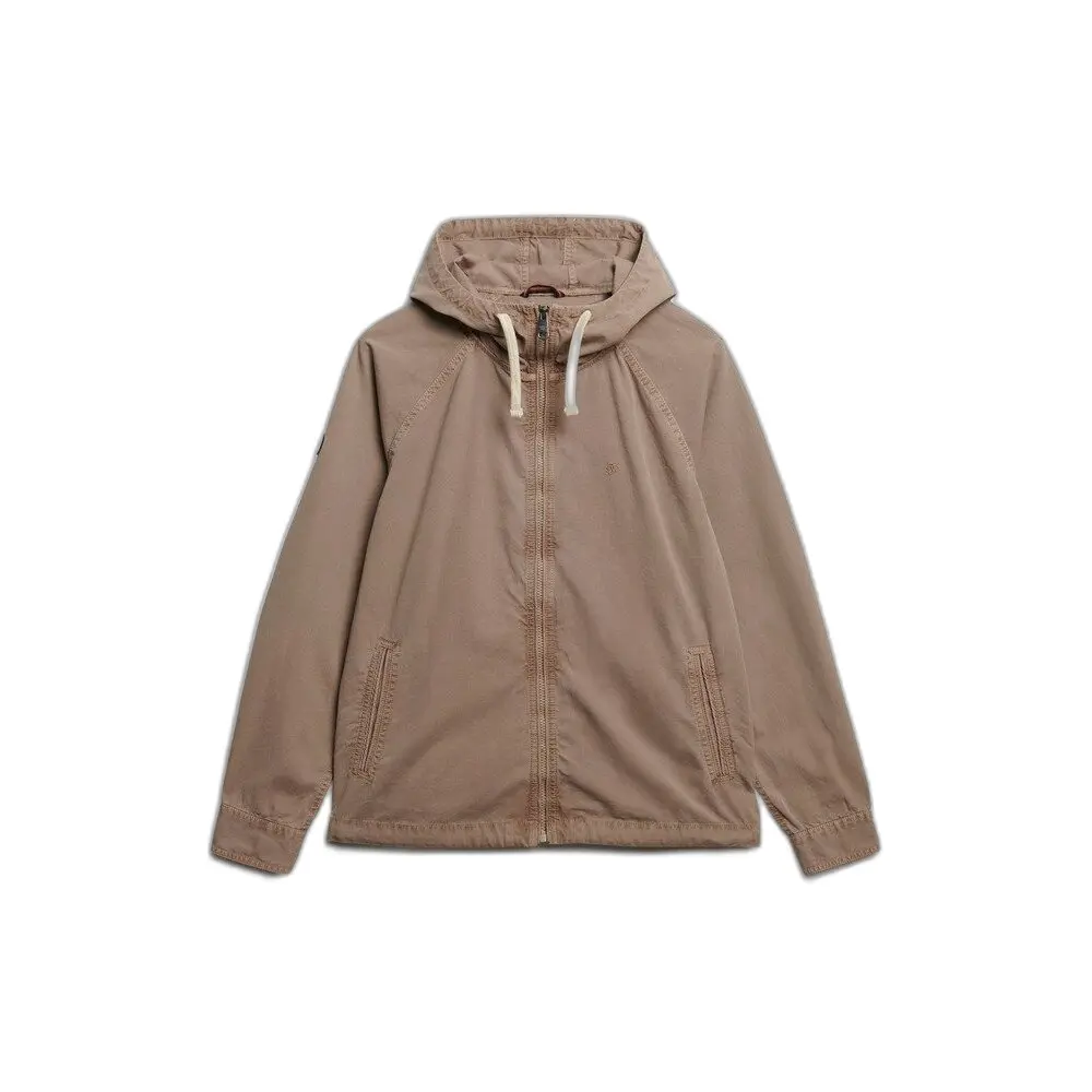 Giubbotto con cappuccio in twill sbiadito Superdry