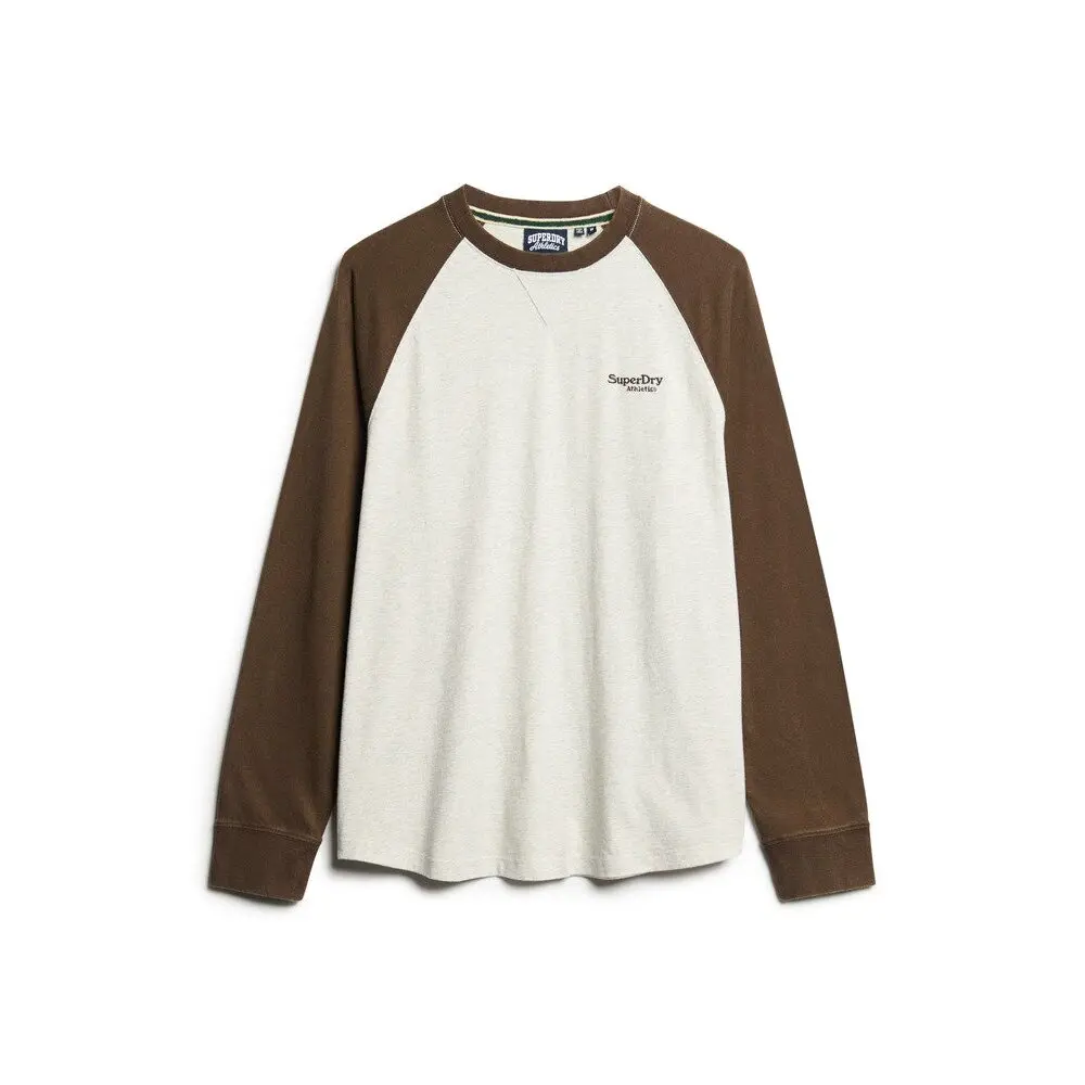 T shirt Superdry Haut de baseball à manches longues avec logo essentiel EU