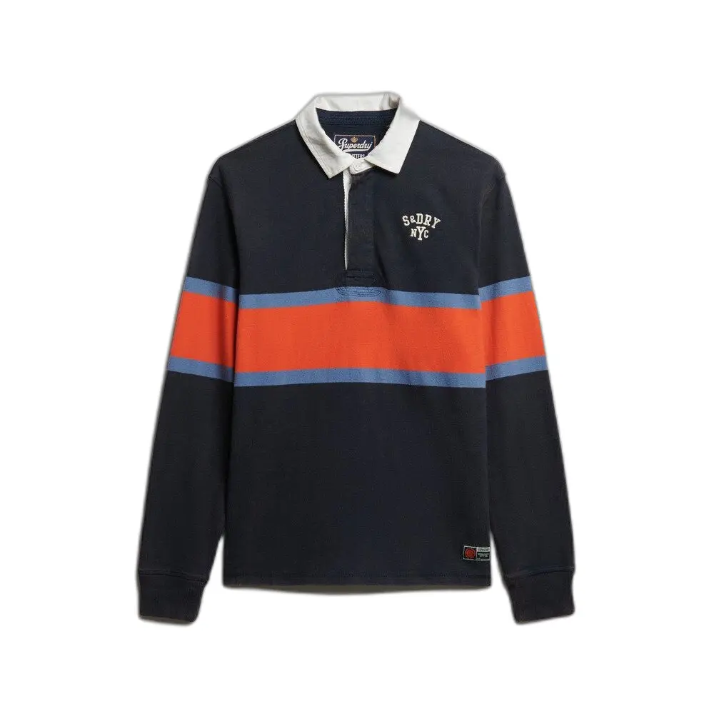 Sweat shirt Superdry Haut de rugby à rayures athlétiques vintage EU
