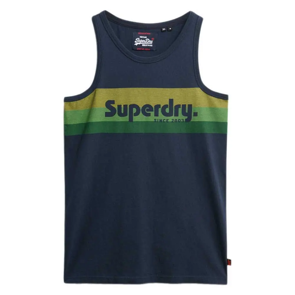 Gestreepte logotanktop Superdry Cali