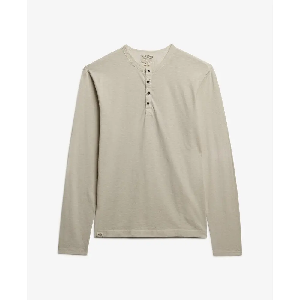 Polo Superdry Haut de grand père en jersey à manches longues Slub EU