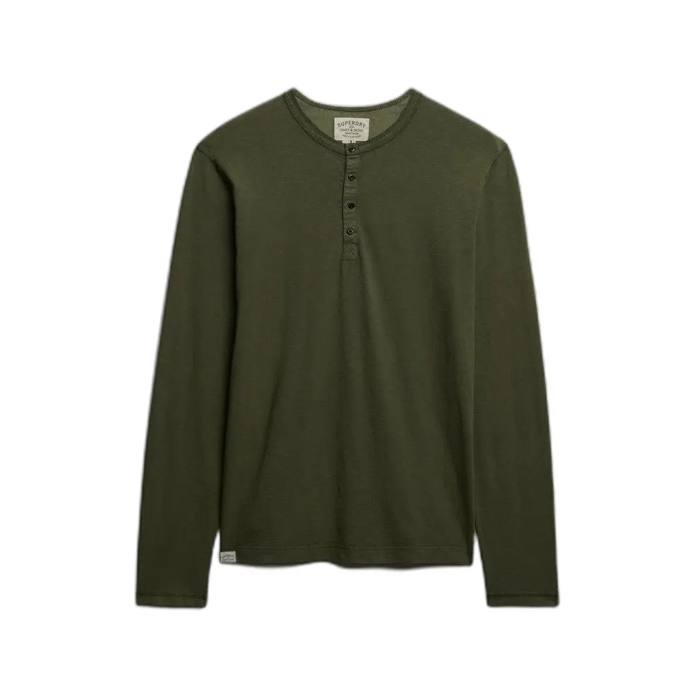 T-shirt a maniche lunghe con colletto alla tunisina Superdry Jersey