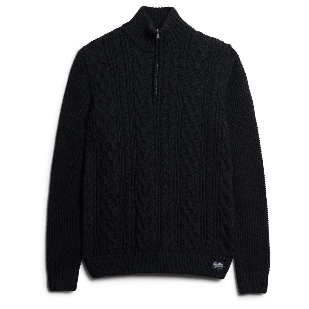 Pull Superdry Pull Jacob Cable demi zip EU - vue 2