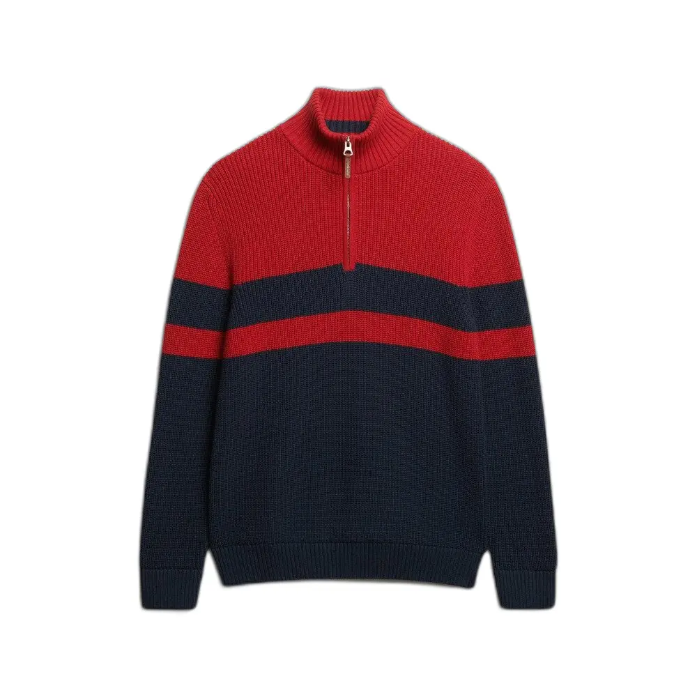 Pull rayé à col zippé Superdry Classic