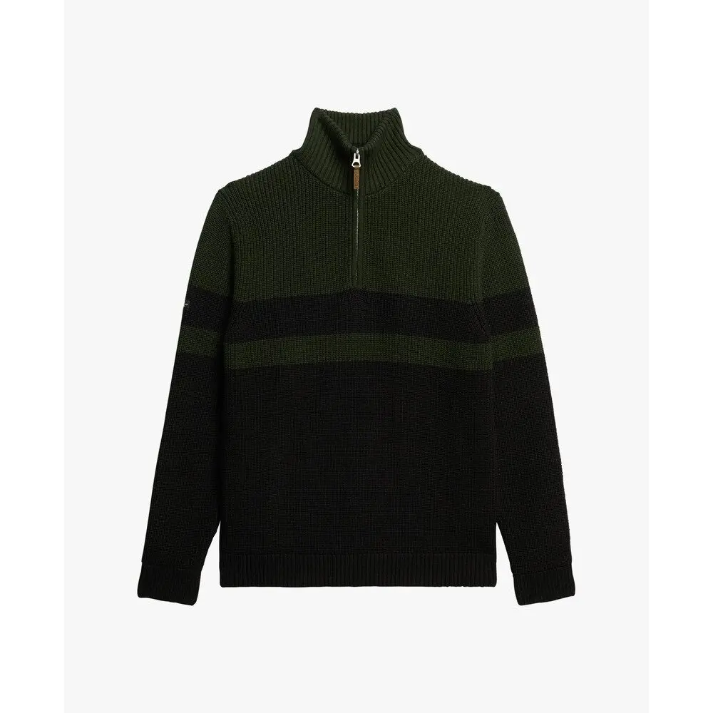 Pull rayé à col zippé Superdry Classic