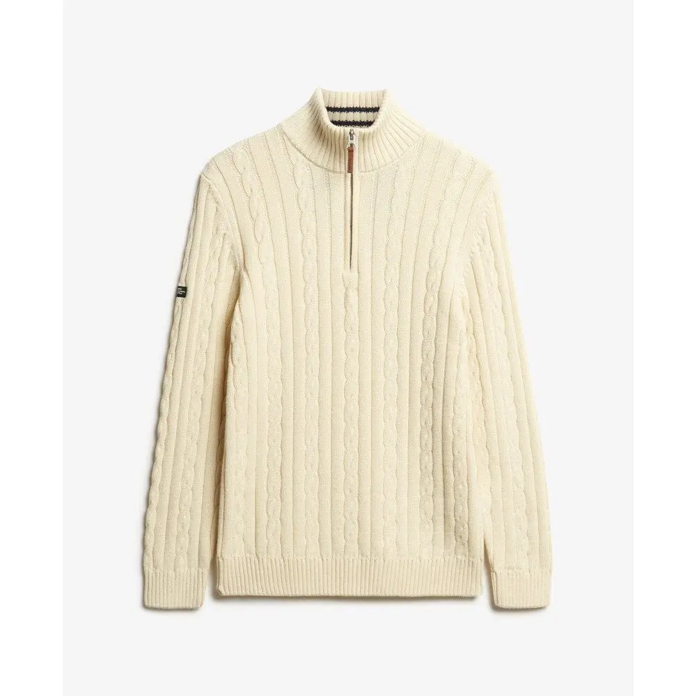 Maglione con cerniera in cotone ritorto Superdry Classic