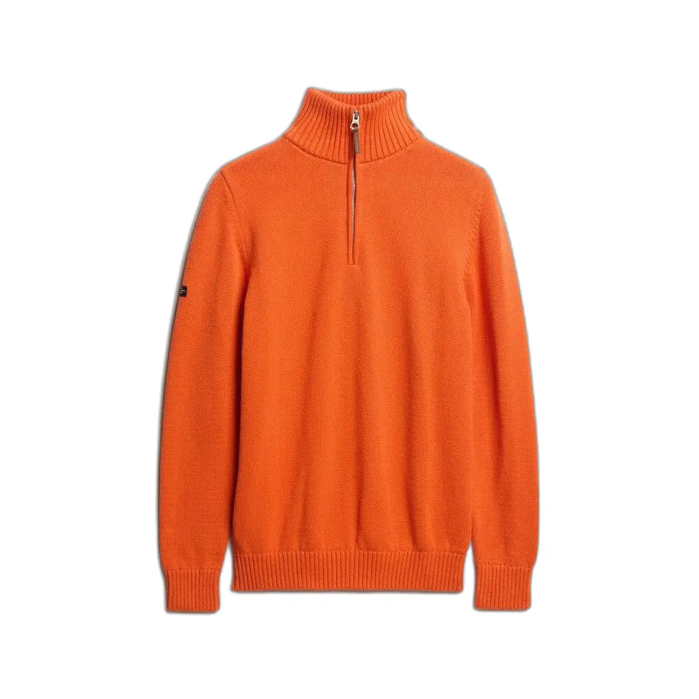 Pull en maille de coton à col camionneur Superdry