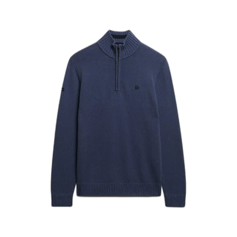 Pull en maille de coton à col camionneur Superdry - vue 2