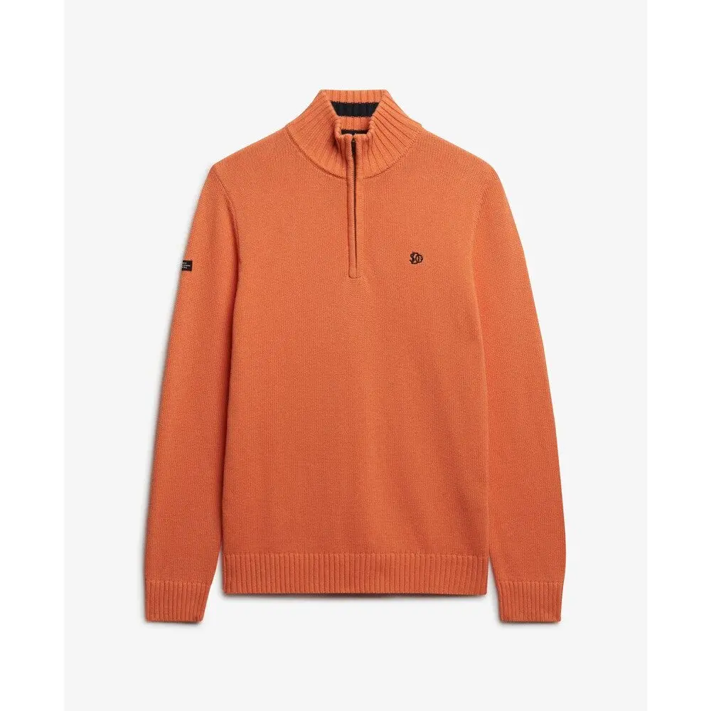 Pull en maille de coton à col camionneur Superdry