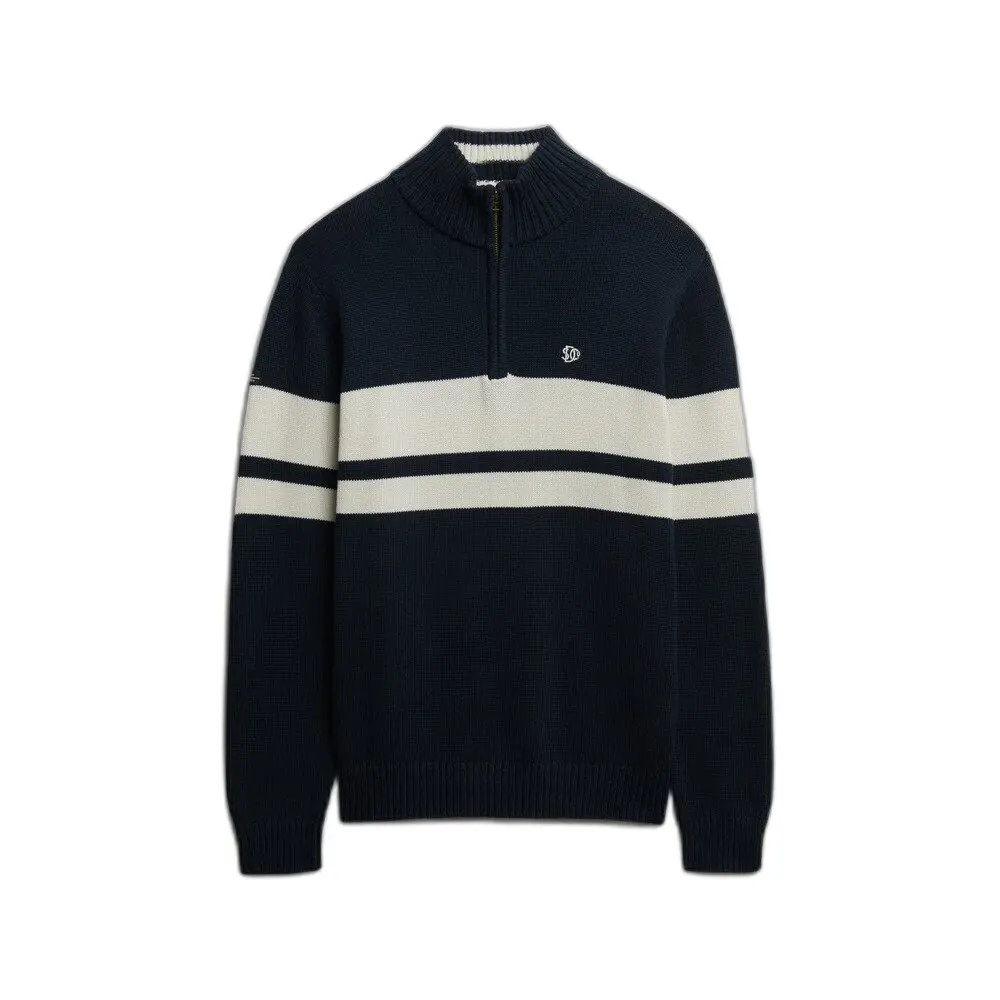 Pull Superdry Tricot à demi zip à rayures en coton EU - vue 5