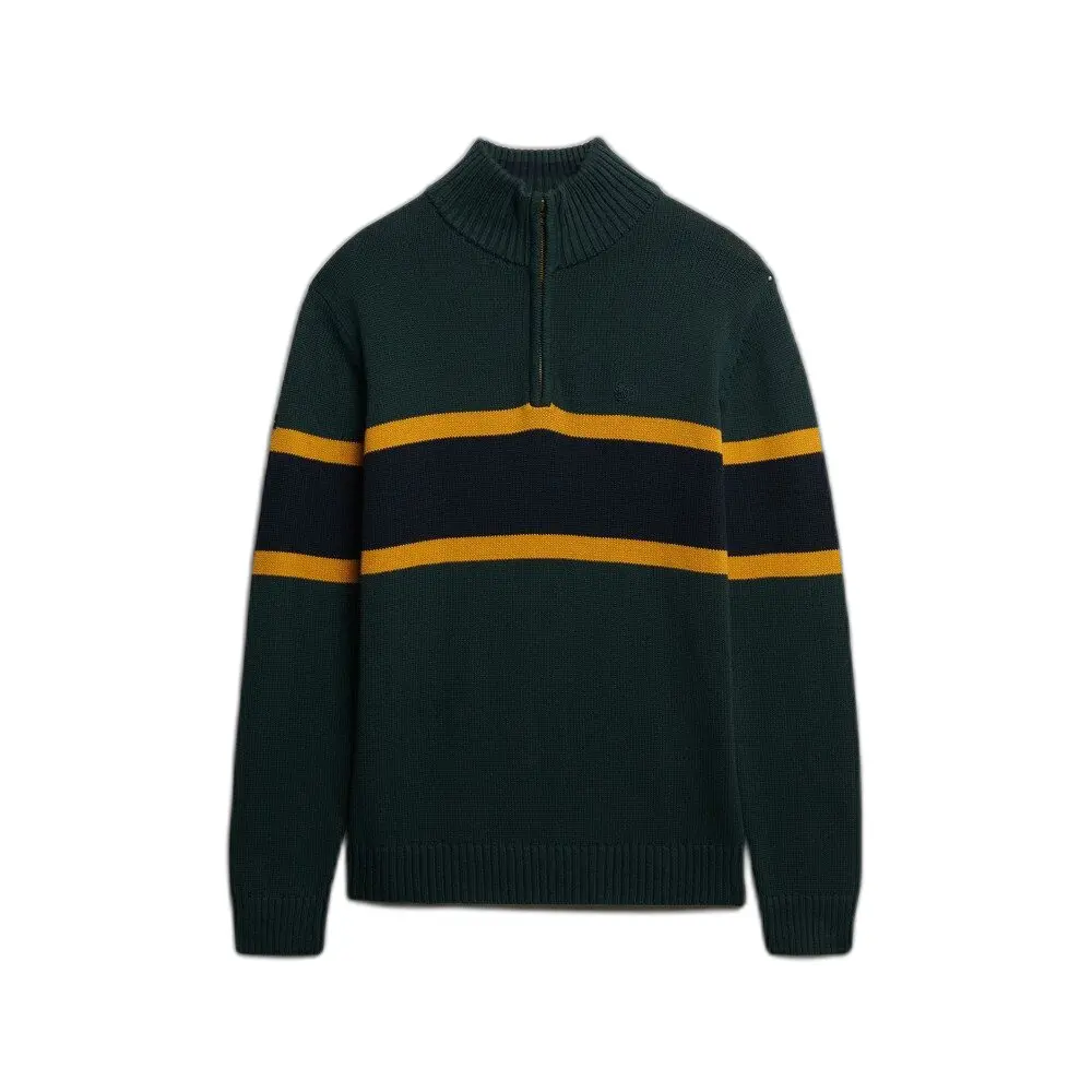 Pull Superdry Tricot à demi zip à rayures en coton EU - vue 3