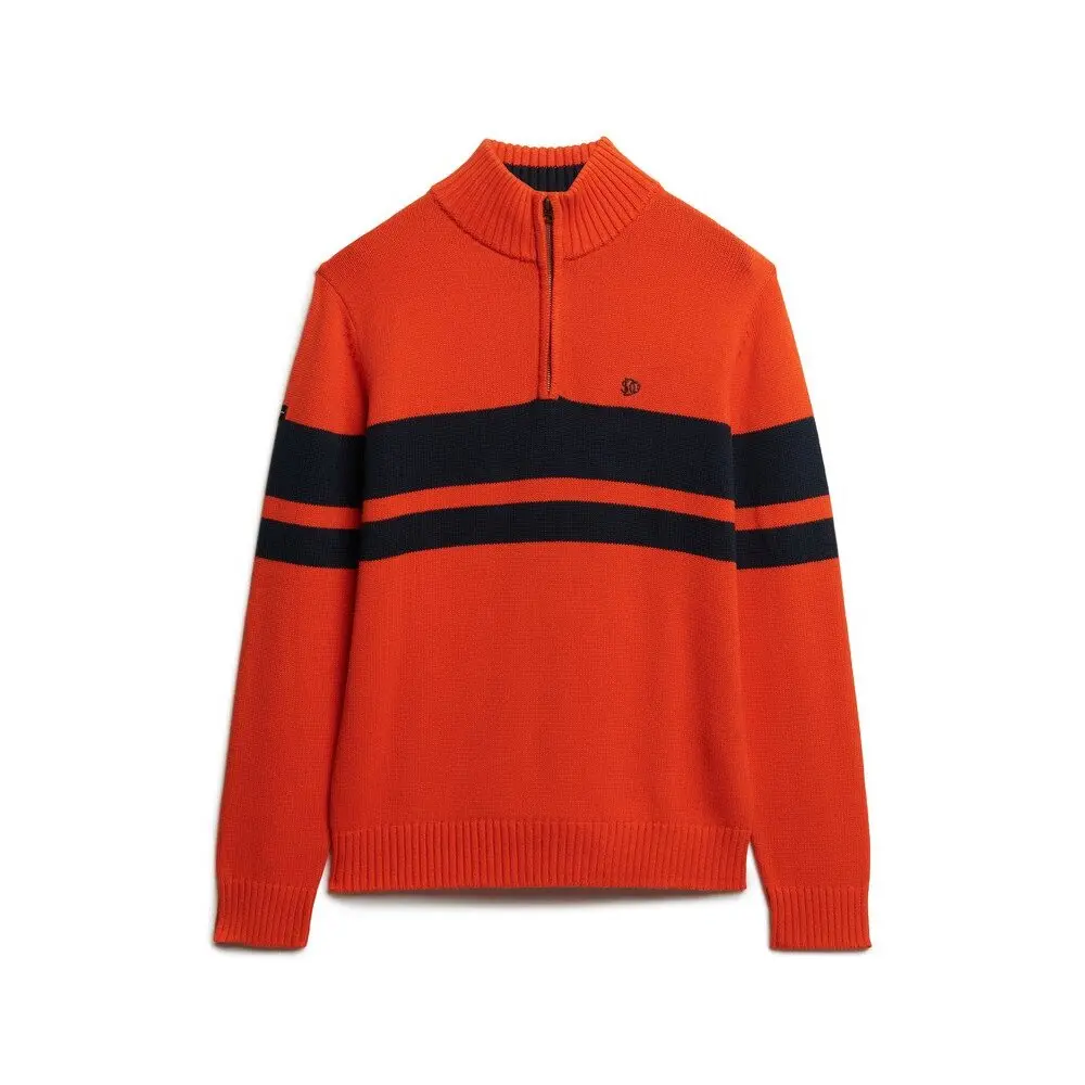 Pull Superdry Tricot à demi zip à rayures en coton EU - vue 2
