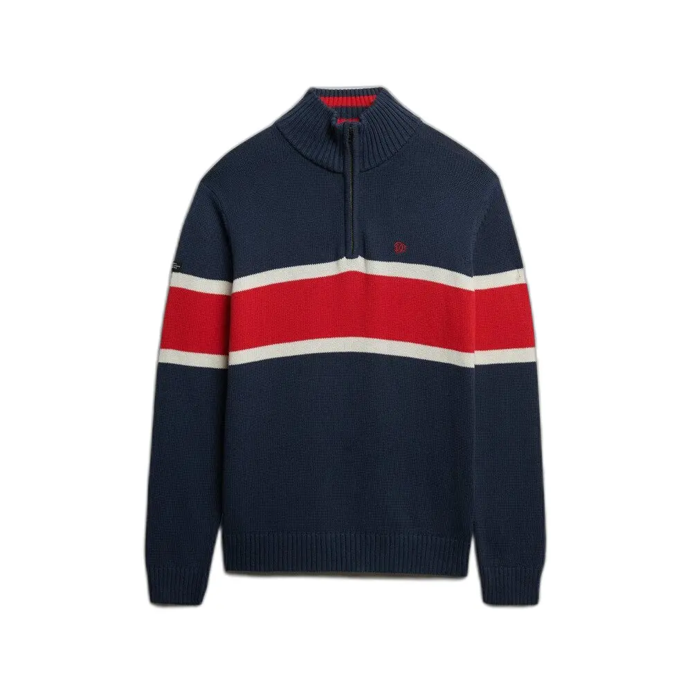 Pull Superdry Tricot à demi zip à rayures en coton EU