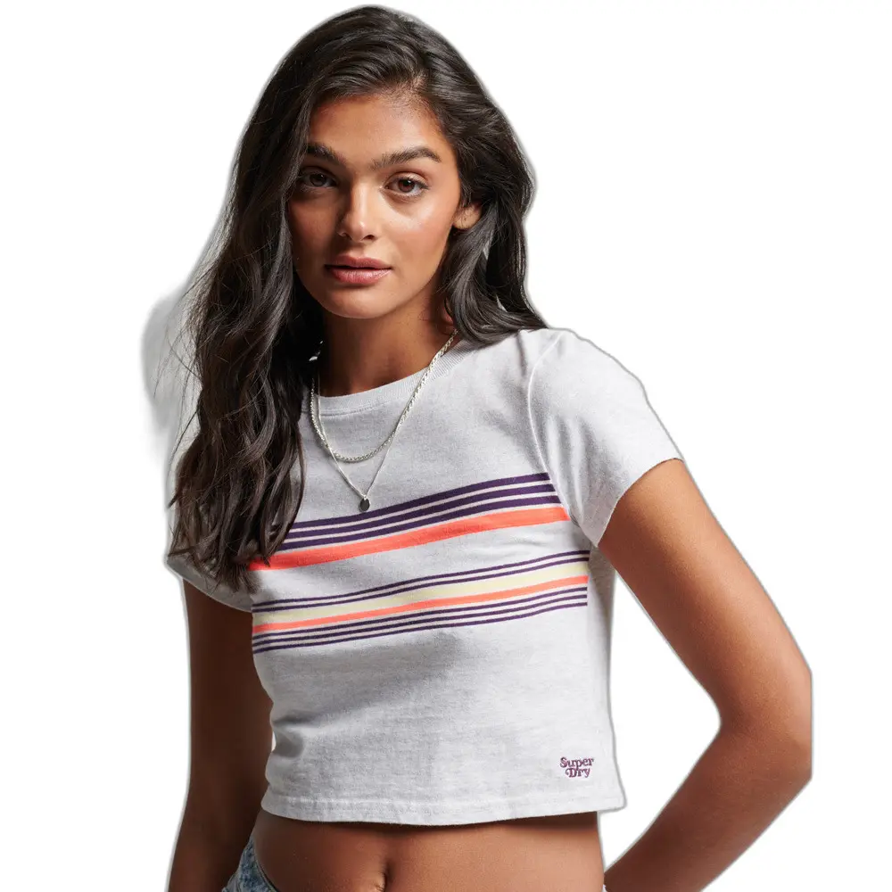 T shirt Superdry T shirt court à rayures vintage US 12