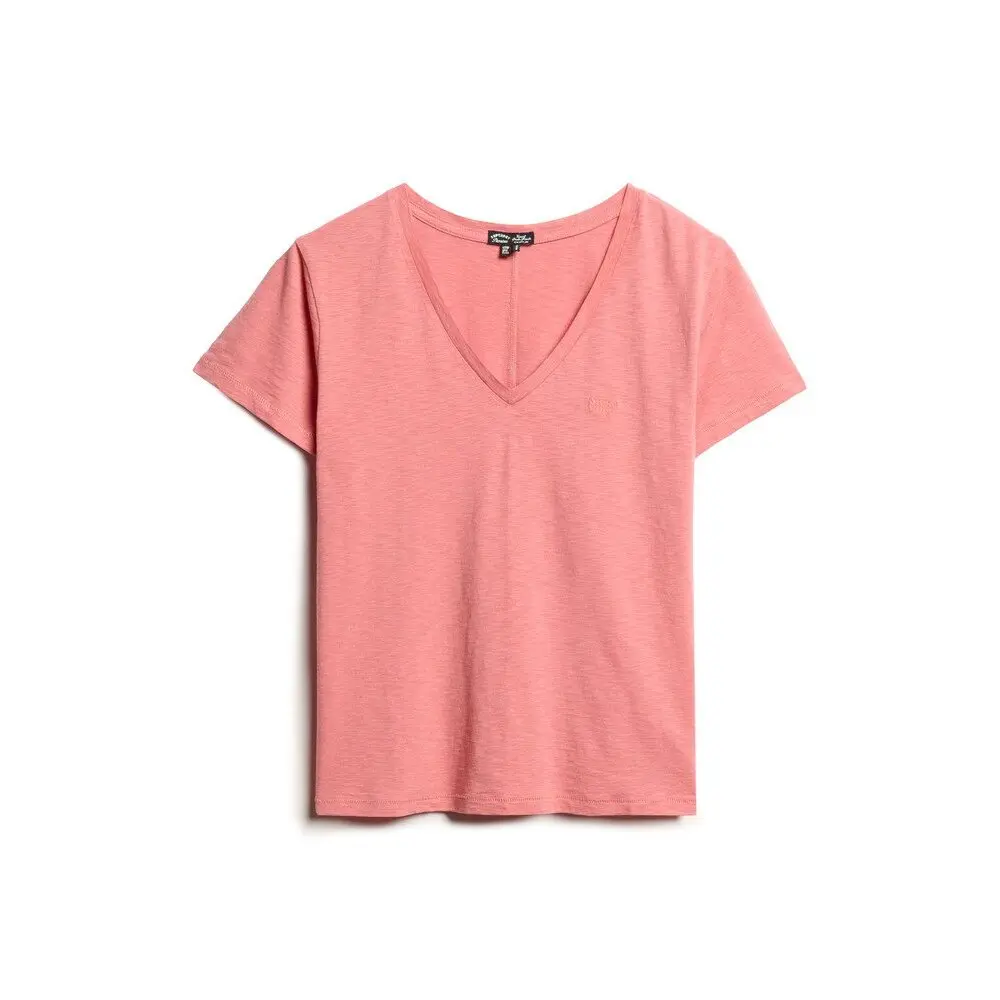 T shirt Superdry T shirt à col en V brodée femme Slub EU - vue 2
