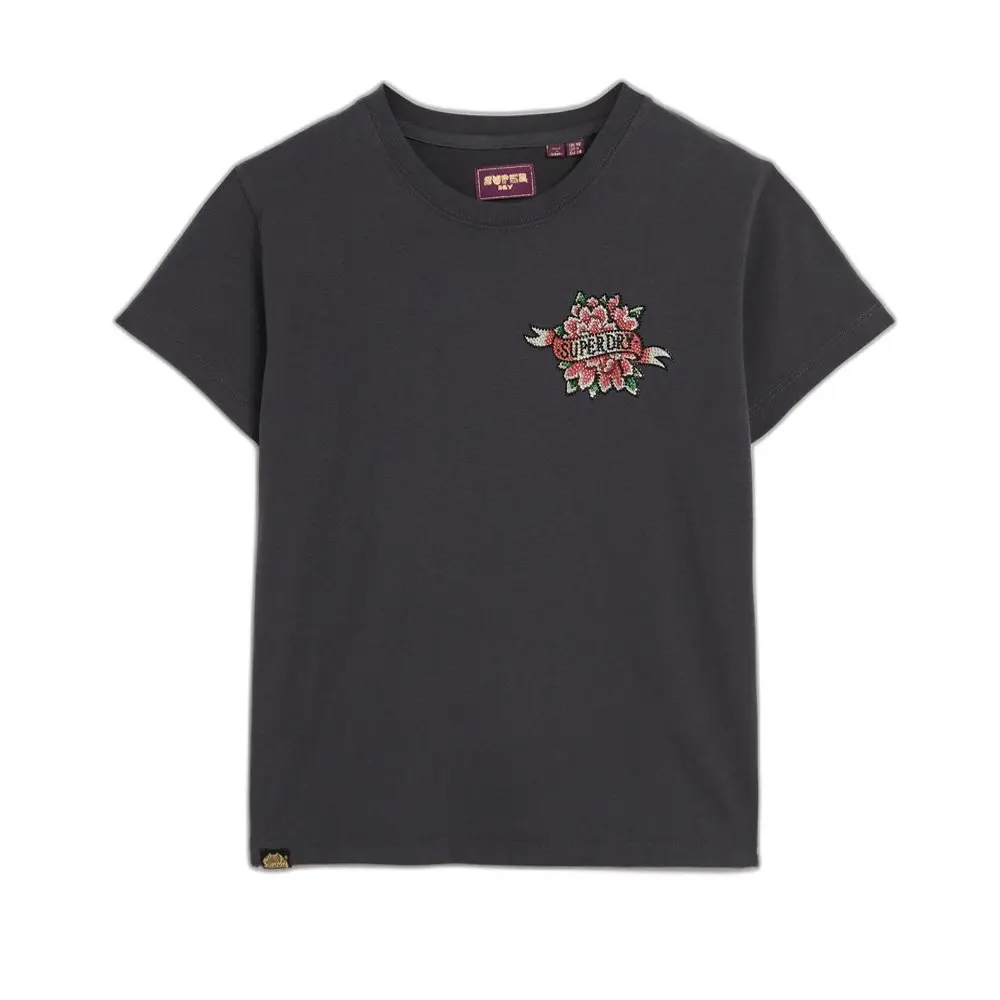 T shirt à strass effet tatouage femme Superdry