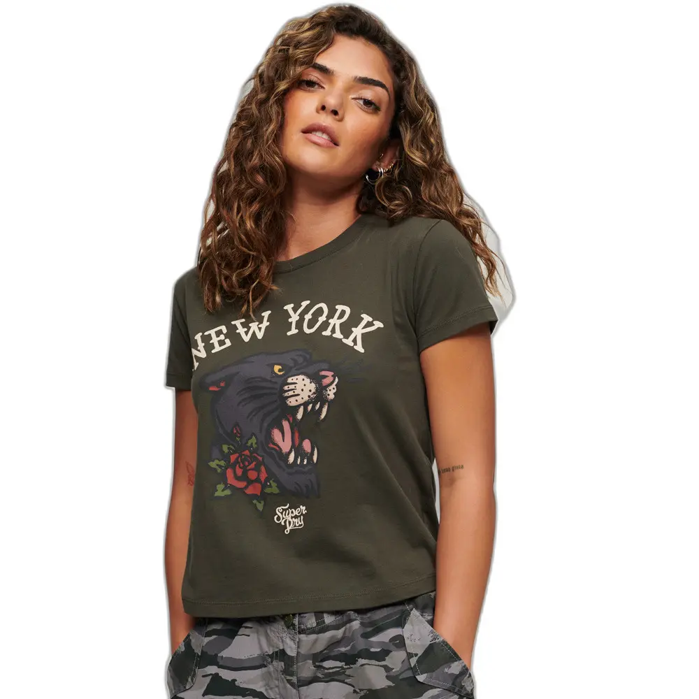 T-Shirt Frau Superdry Tattoo Graphic années 90