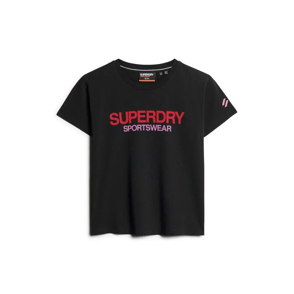 T-shirt aderente con logo donna Superdry
