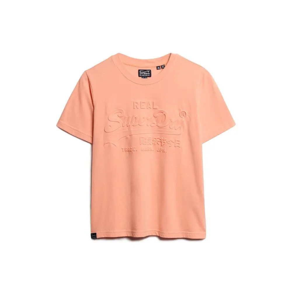T shirt décontracté à motif en relief femme Superdry