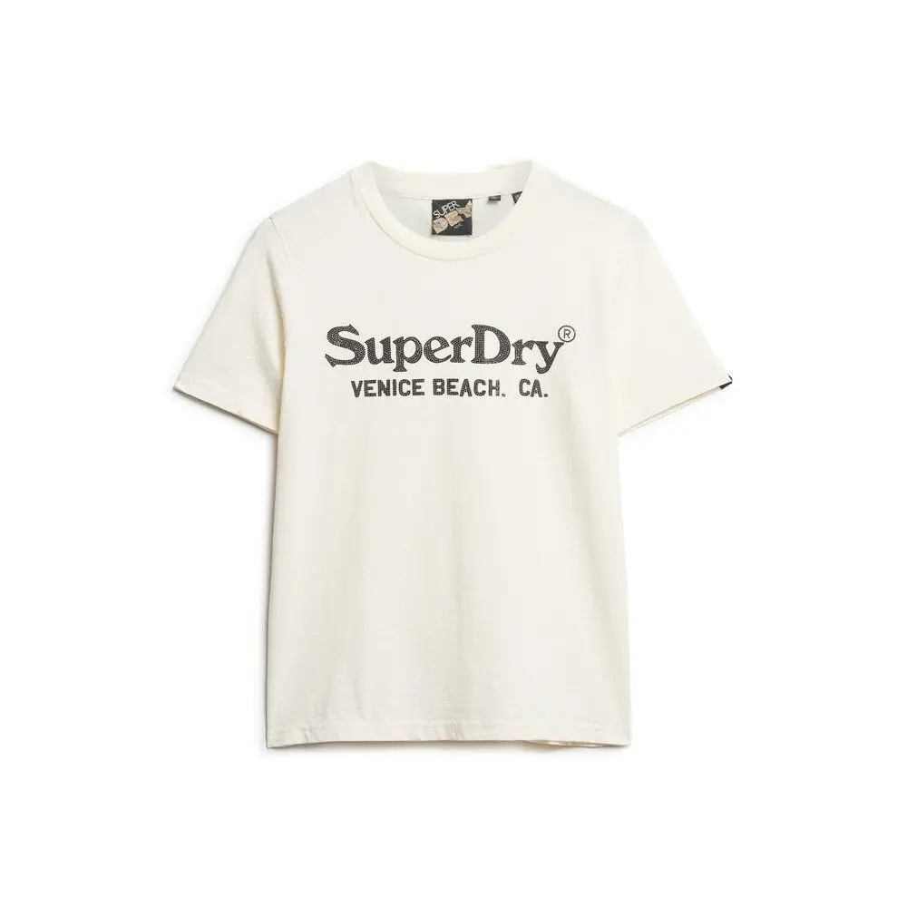 T shirt métallisé décontracté femme Superdry Venue