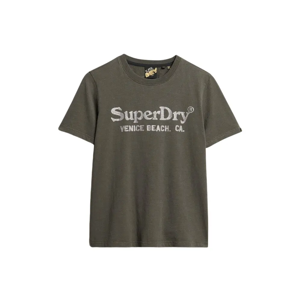 T shirt métallisé décontracté femme Superdry Venue