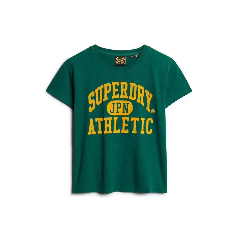 T-shirt aderente con stampa donna Superdry Varsity