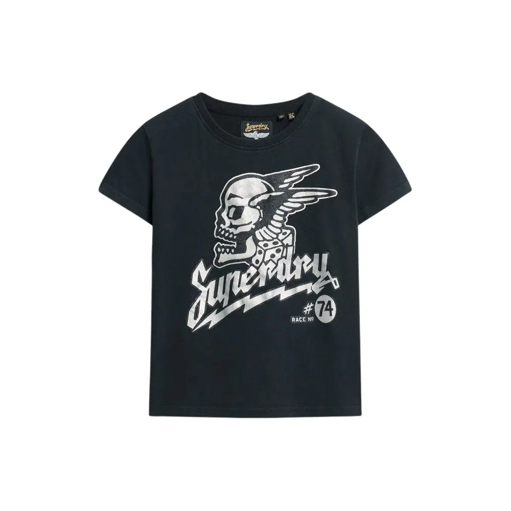T-shirt aderente con illustrazione fantasia donna Superdry Poster