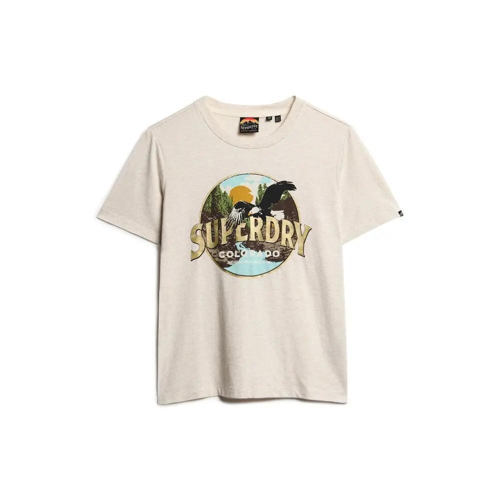 T shirt Superdry T shirt à col rond en lin mélangé EU - vue 6