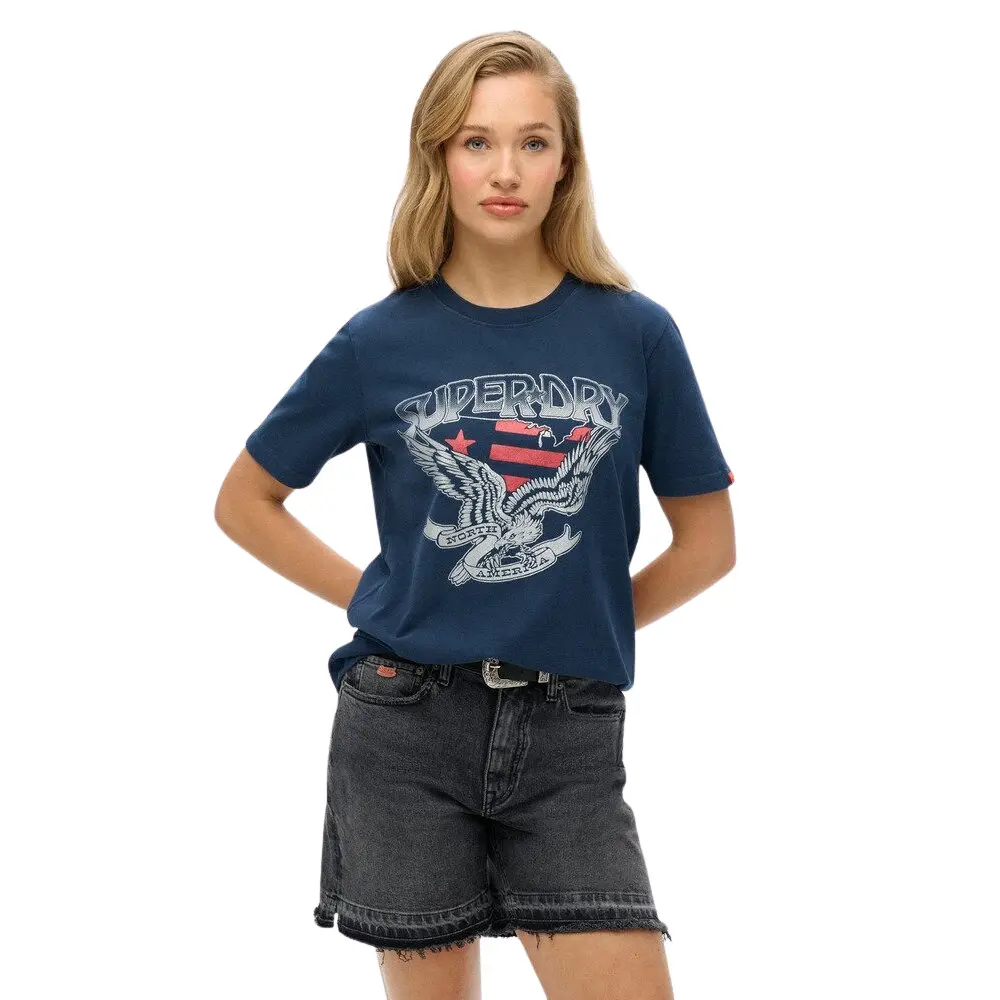 T shirt décontracté fantaisie femme Superdry Varsity