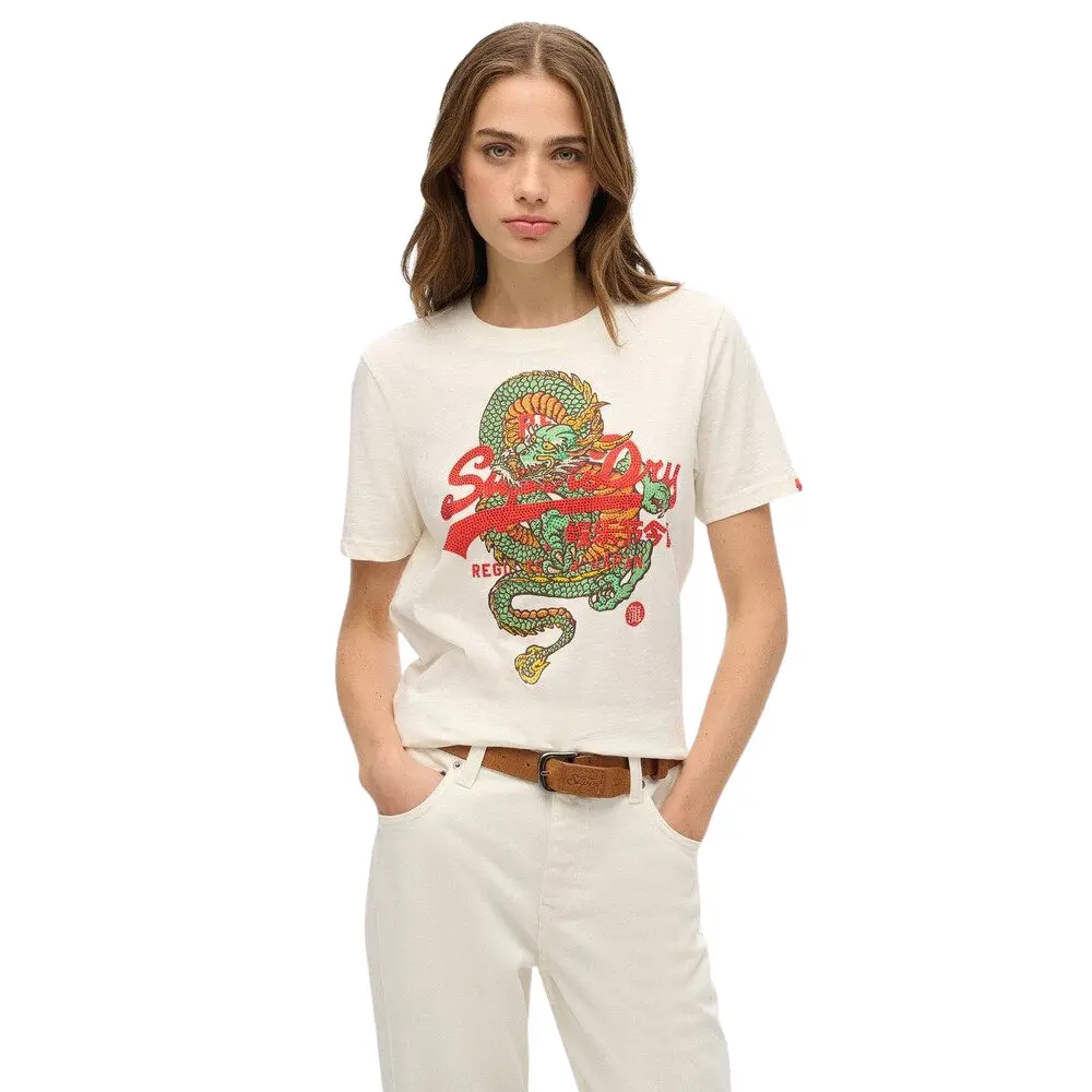 T shirt Superdry Core Logo Graphic Ringer EU - vue 4