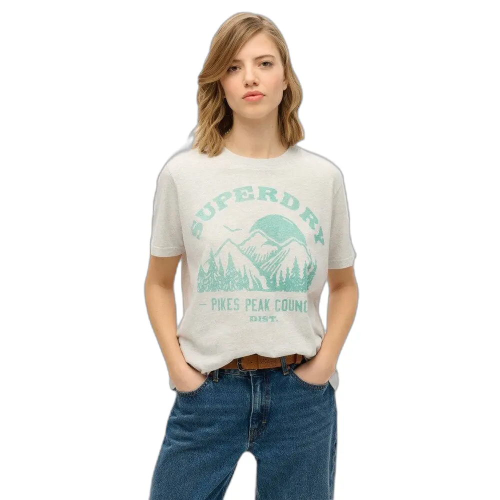 T shirt monochrome décontracté femme Superdry Lo Fi