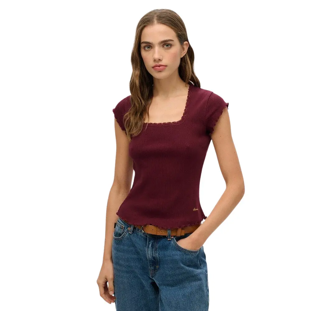 T shirt à encolure carrée femme Superdry Essential