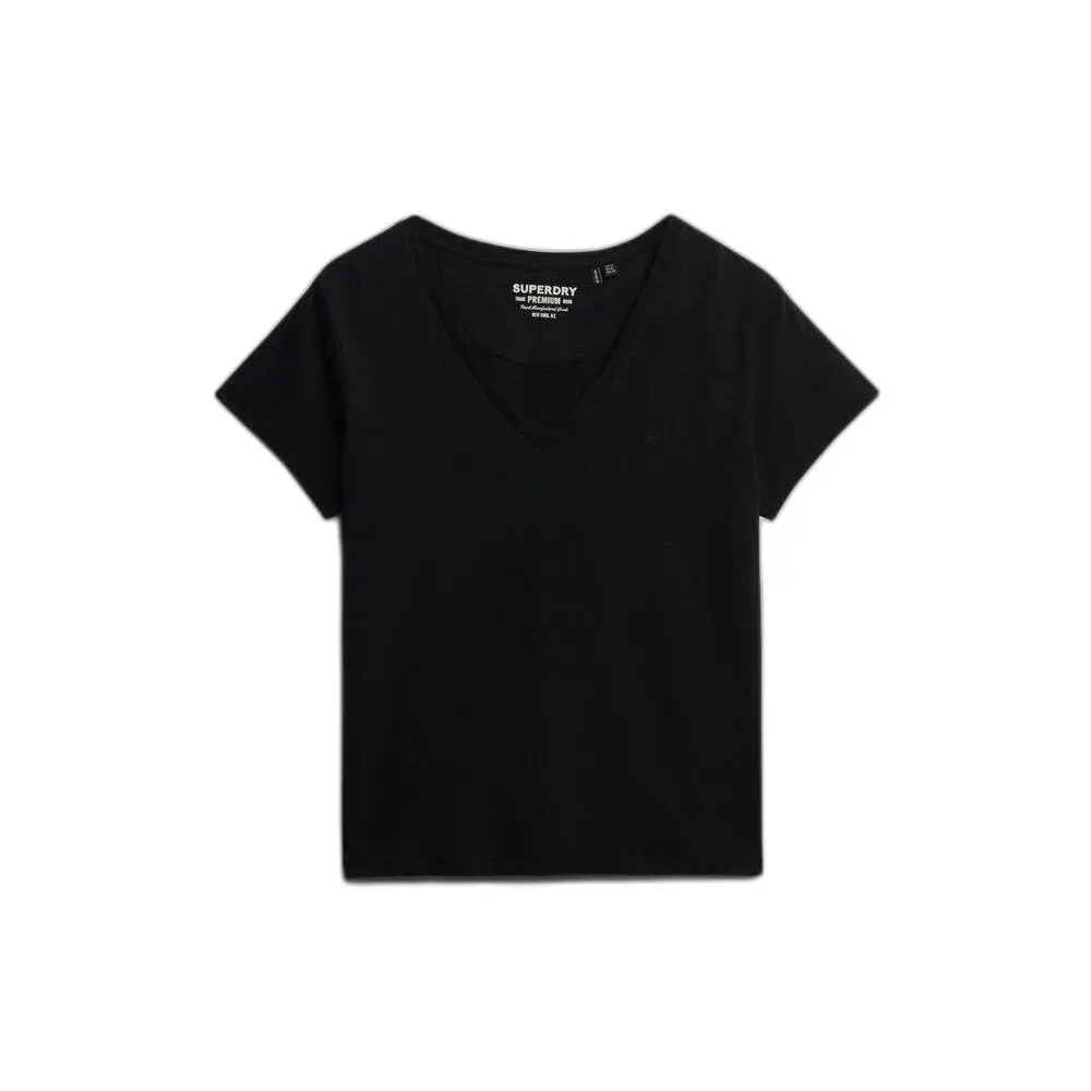 T shirt col V femme Superdry Slub Emb de Studios