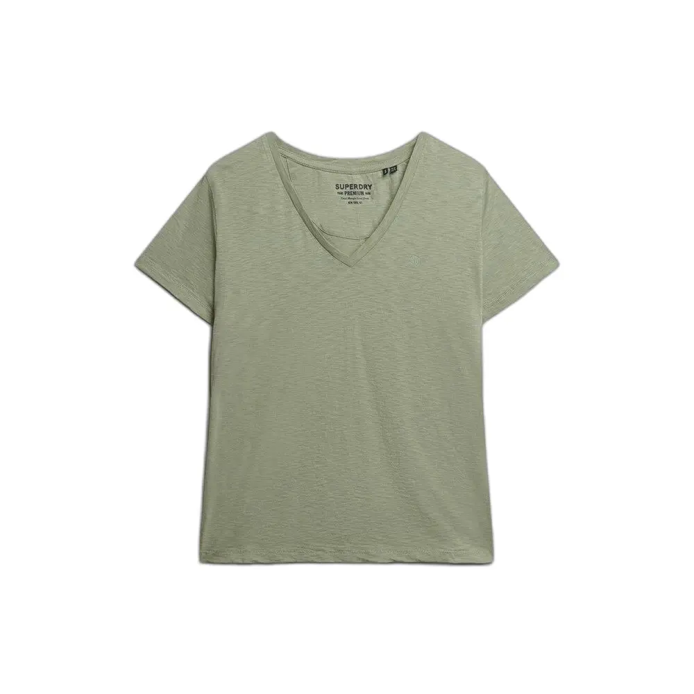 T-shirt col V femme Superdry Slub Emb de Studios