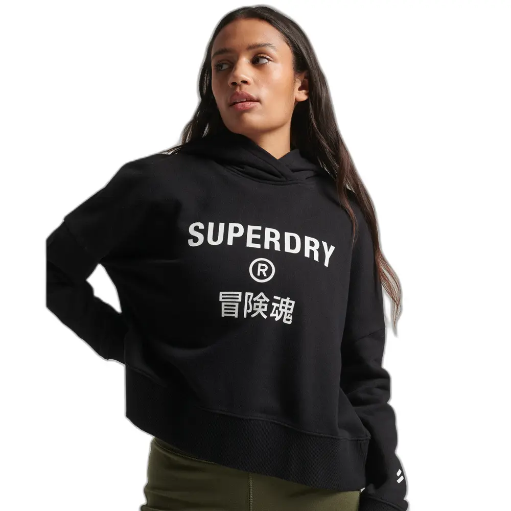 Sweatshirt court à capuche femme Superdry Core Sport