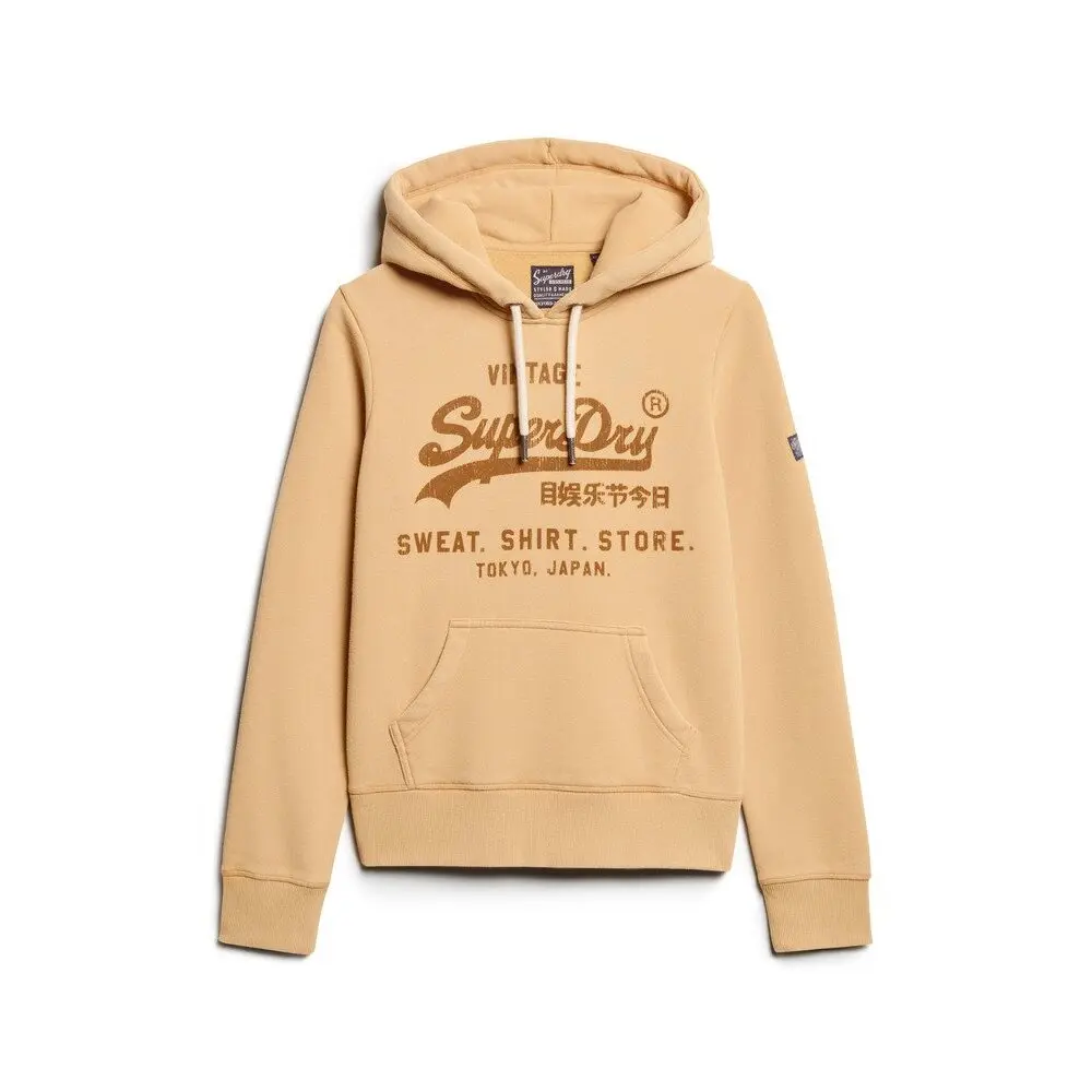 Sweatshirt à capuche classique à motif en velours femme Superdry