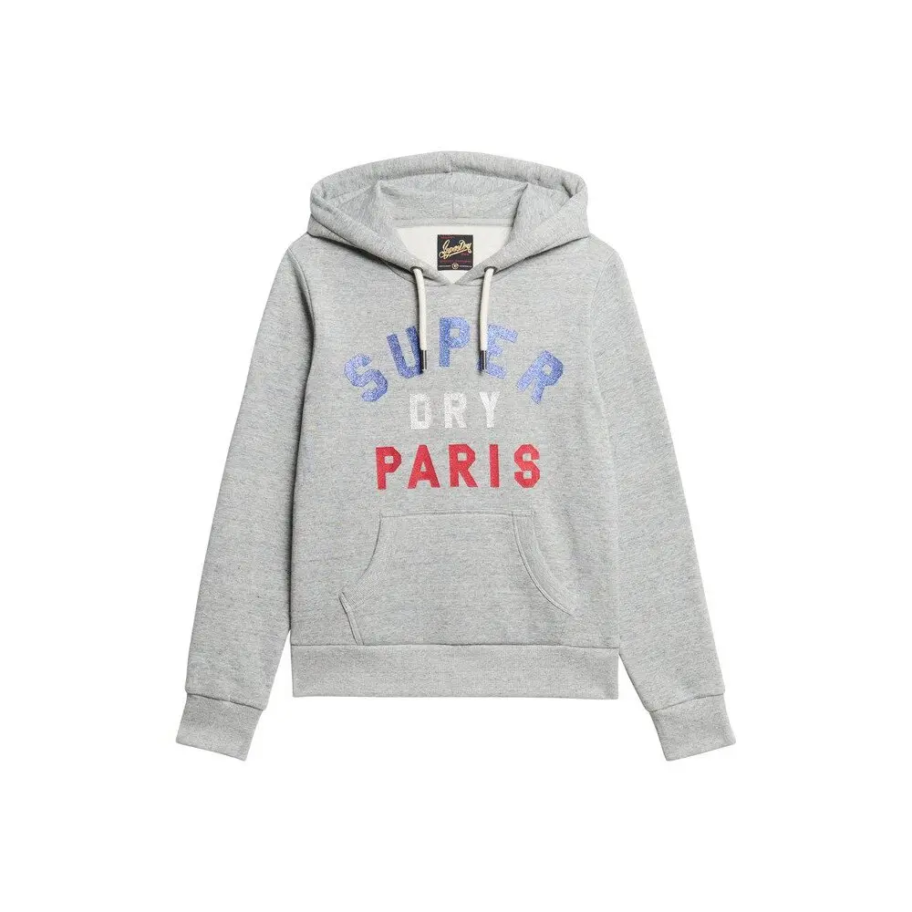 Sweatshirt à capuche à logo pailleté femme Superdry