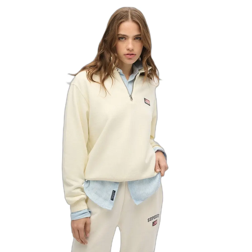 Sweat shirt Superdry Sweatshirt Athletic Collared demi zip EU - vue 2
