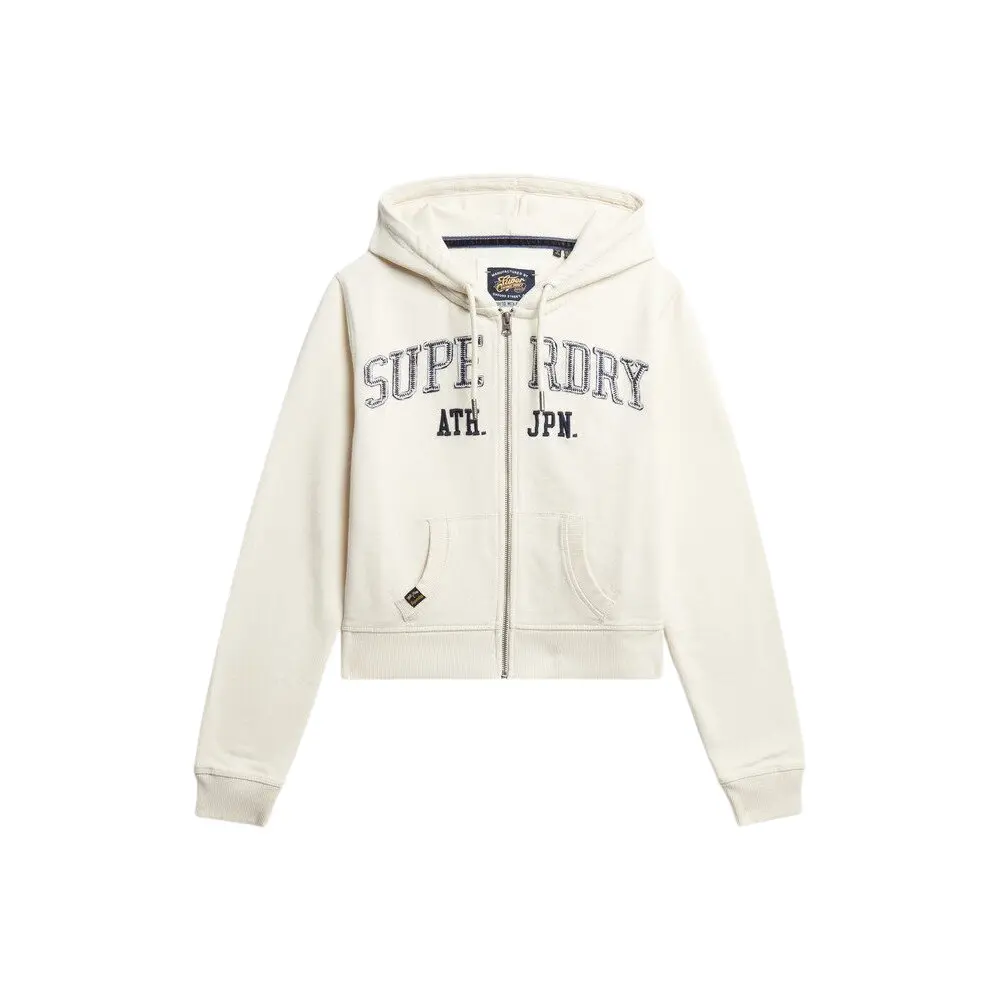 Felpa corta con cappuccio zip per donna Superdry Athletic Essentials