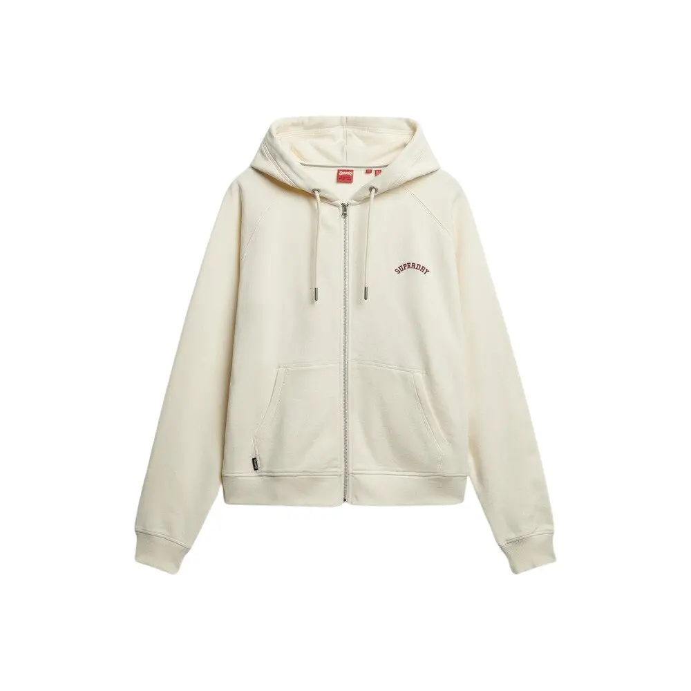 Felpa con cappuccio zip alle maniche raglan donna Superdry Logo Essential