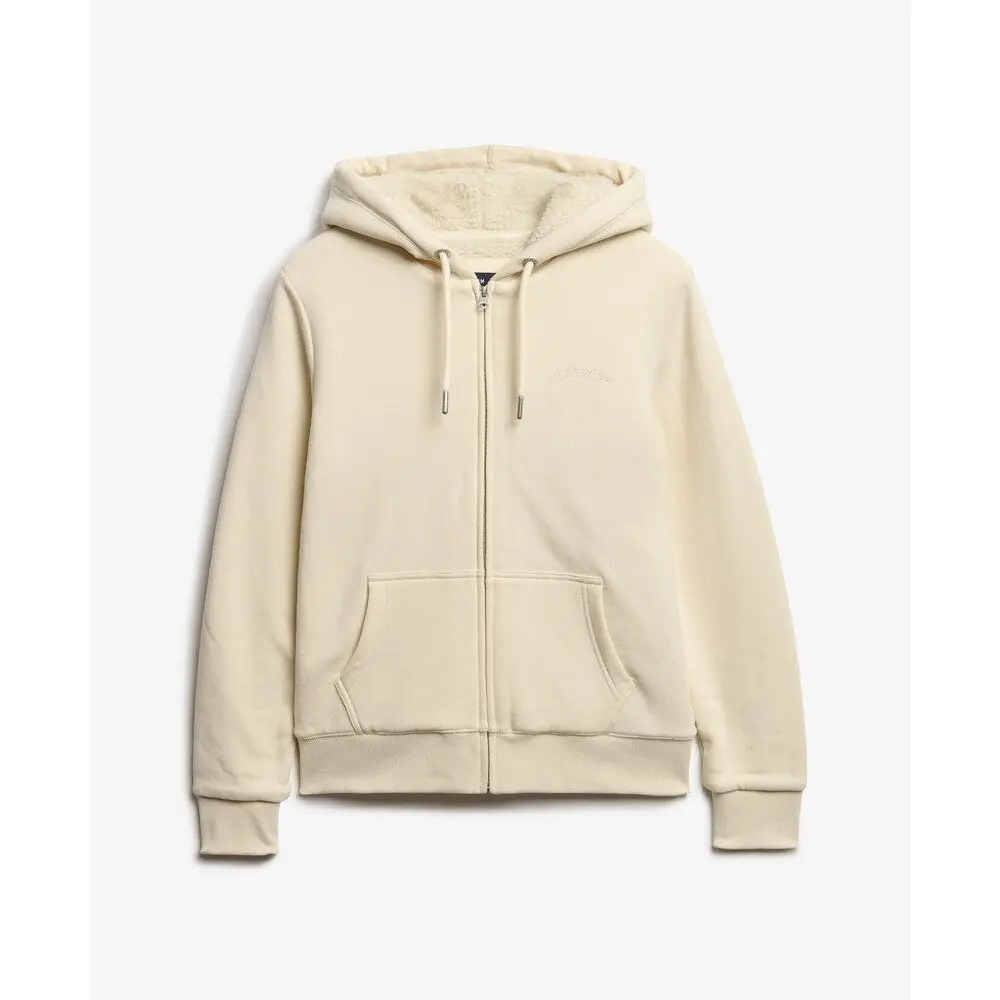 Sweatshirt à capuche zippé et doublé en peau lainée femme Superdry