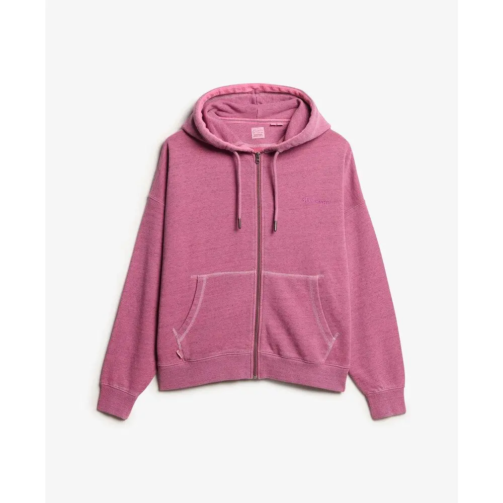Sweatshirt à capuche zippé surteint femme Superdry Logo Essential