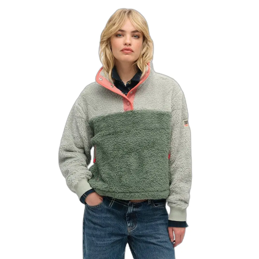 Pull Superdry Super Soft Mash Up Henley EU - vue 3