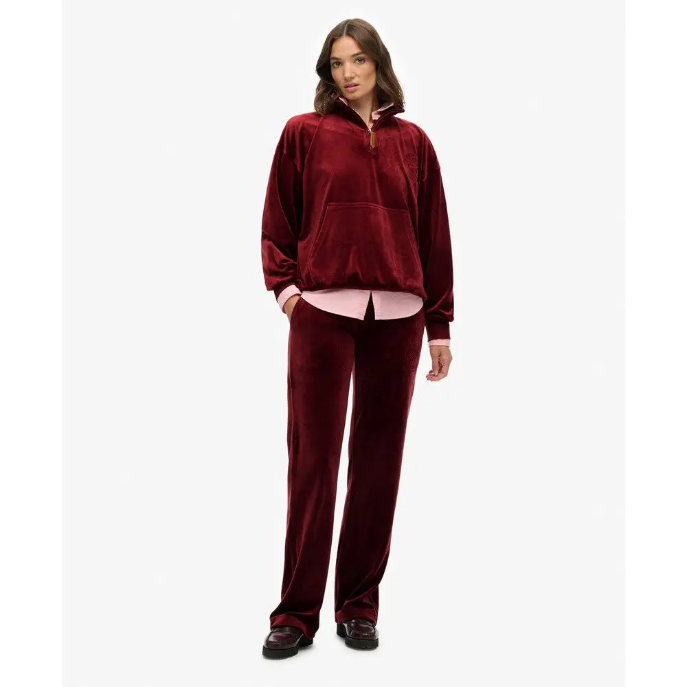 Sweatshirt zippé velours femme Superdry Country Club