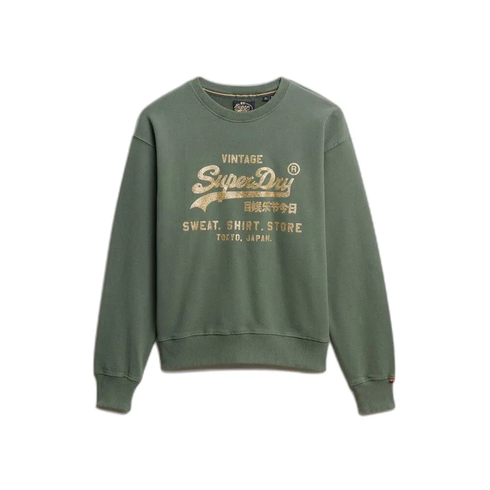 Superdry Damen Grün Vintage-Logo Sweatshirt Für