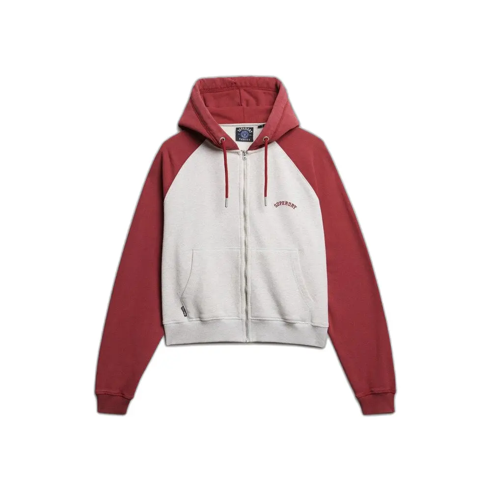 Sweat shirt Superdry Sweat à capuche zippé Essential Logo Raglan US 8
