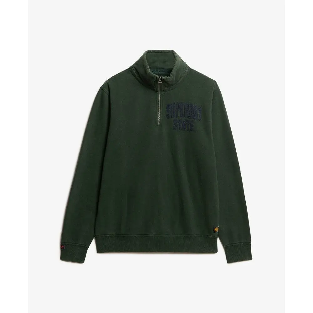 Pull col tunisien zippé oversize femme Superdry Vintage Athletic