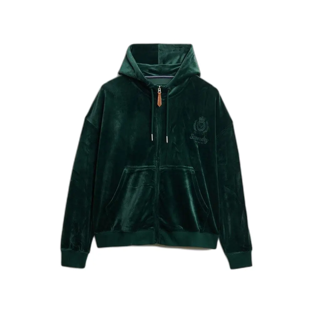 Felpa con cappuccio zip in velluto donna Superdry Country Club